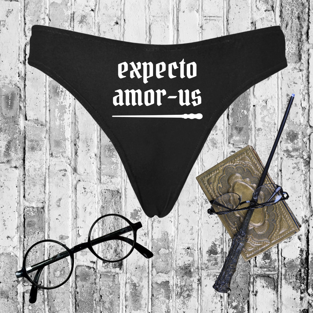 Expecto Amor-us Magical Underwear Inspired Thongs Perfect for Valentines, Anniversaries, Bachelorette Parties, Weddings