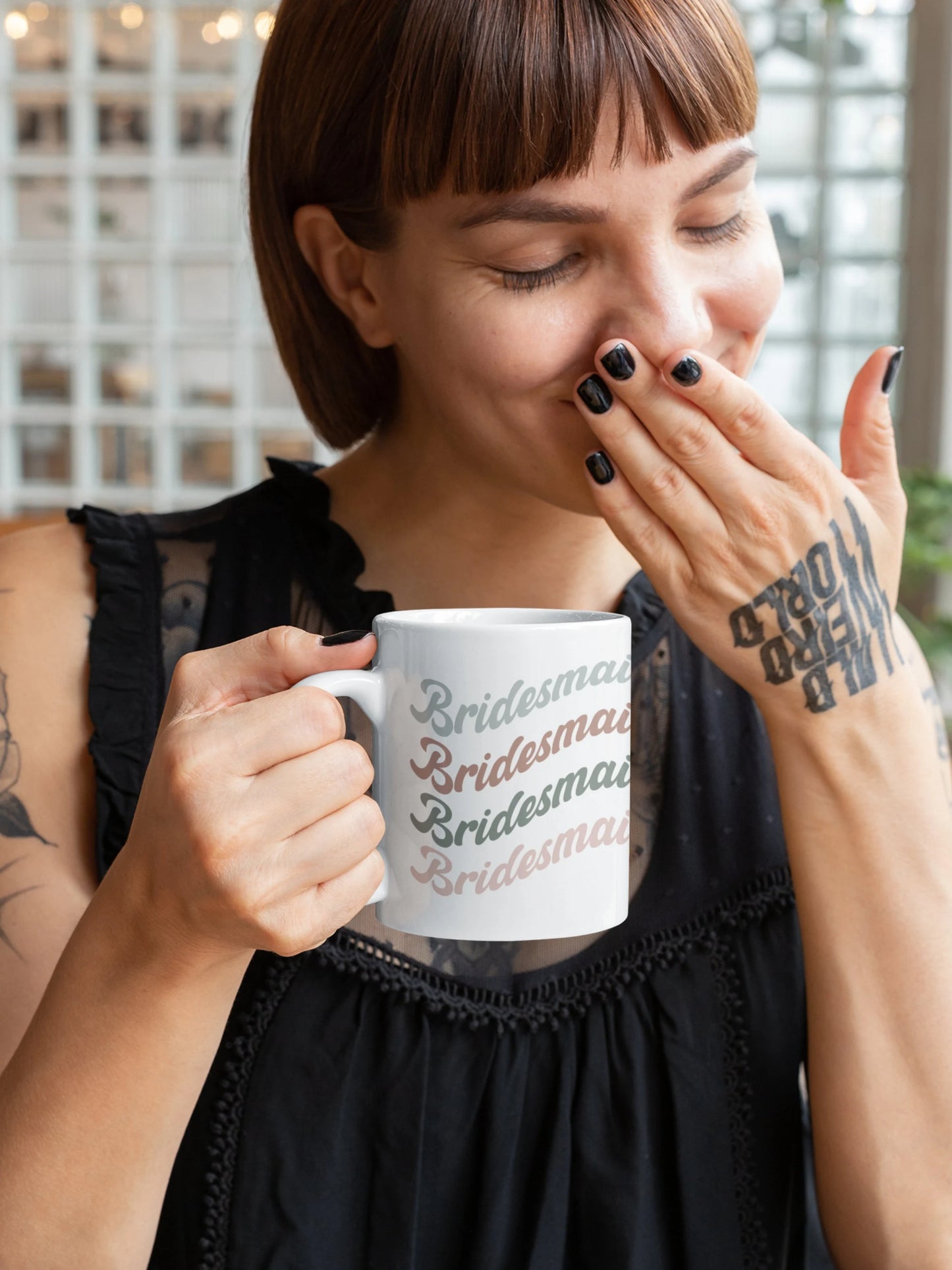 Bridesmaid Coffee Mug Vintage Retro Cute Bridesmaid Gifts | Wedding Party Gifts | Bridesmaid Proposal Mug | Bridal Party Wedding Favor