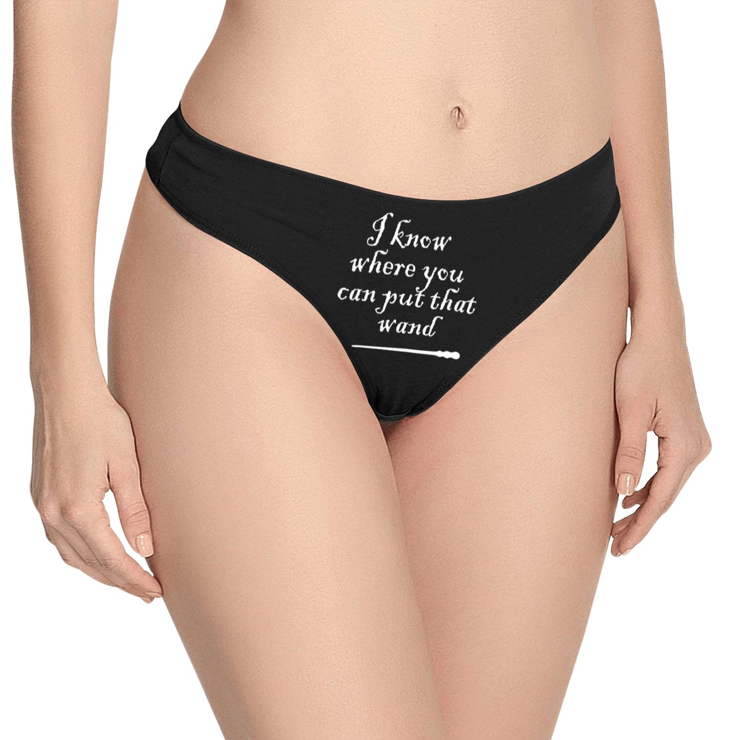 Harry Potter - I Know Where You Can Put That Wand Funny Underwear - Perfect for Valentines, Weddings, Anniversaries, Bachelorette Parties, and Party Fun!!