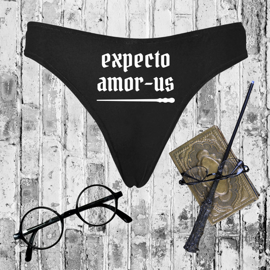 Expecto Amor-us Magical Underwear  Harry Potter Inspired Thongs Perfect for Valentines, Anniversaries, Bachelorette Parties, Weddings