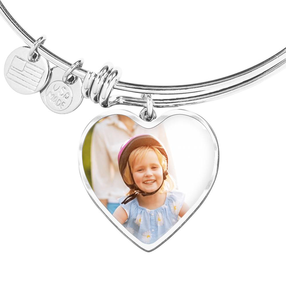 Personalized Heart Bangle