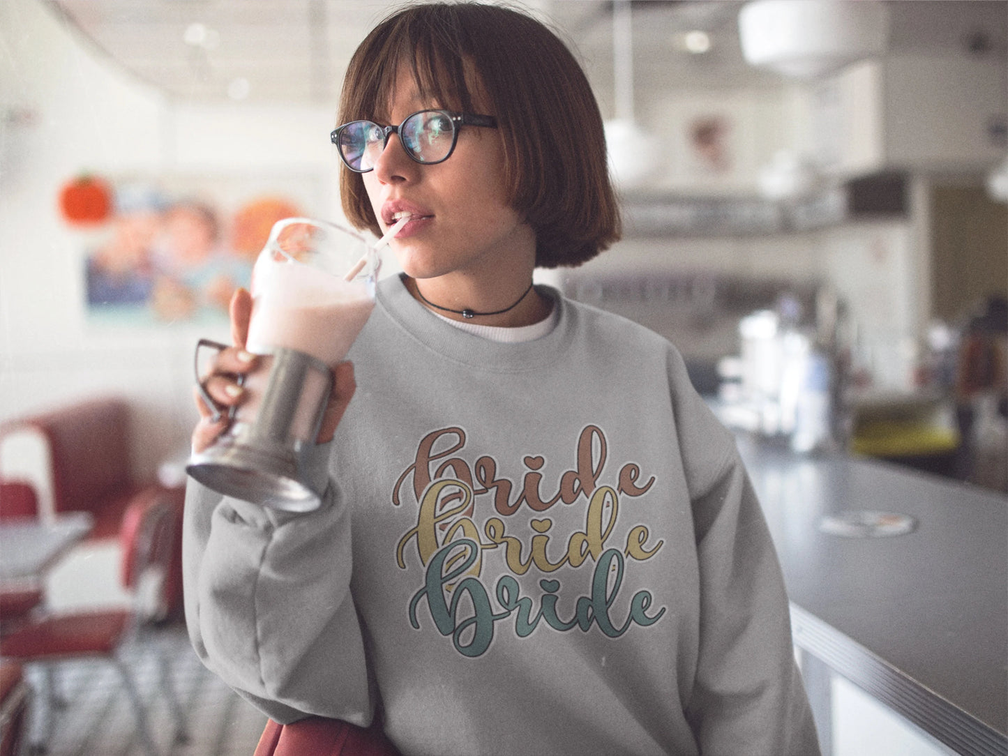 Bride Sweatshirt | Retro Vintage Bride Sweater | Wifey Bride Sweatshirt Engagement Gift | Bridal Shower For Future Mrs